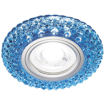 Ambrella Встраиваемый точечный светильник со светодиодной лентой S291 BL/WH хром/голубой MR16+3W(LED WHITE 4200K)