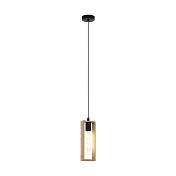 Eglo 49473 Подвес LITTLETON, 1x60W (E27), L110, B100, H1100, сталь, черный/дерево, коричневый Eglo 49473 Подвес LITTLETON, 1x60W (E27), L110, B100, H1100, сталь, черный/дерево, коричневый