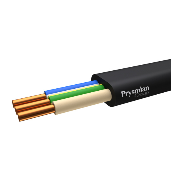 Кабель силовой с ПВХ изоляцией ВВГ-Пнг(А) -LS 3x1,5 ок(N,PE) ч РЭК-Prysmian 1603040106