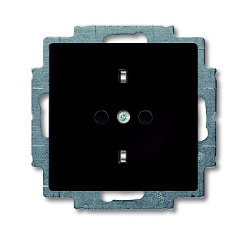 ABB BJB Basic 55 Шато (чёрн) Розетка с/з с защитными шторками 2CKA002013A5338