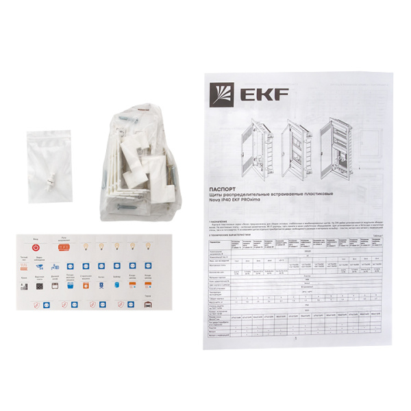 Купить EKF PROxima Nova Основание силового щита (с DIN-рейками) 36 модулей IP40