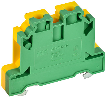 IEK Колодка клеммная CTS-PEN земля 10мм2 желто-зеленая