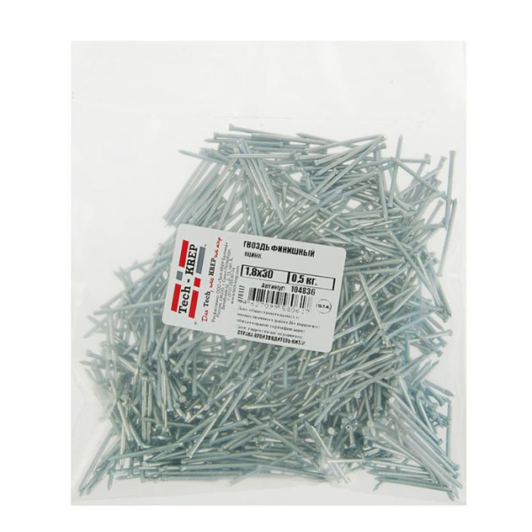Tech-Krep Гвоздь финишный оцинк. 1,8х30 (0,5 кг) - пакет 104836