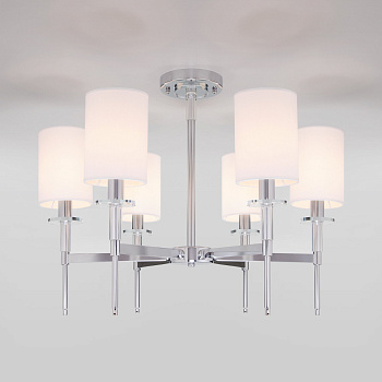 Eurosvet Классическая люстра с абажурами 60132/6 хром a057582