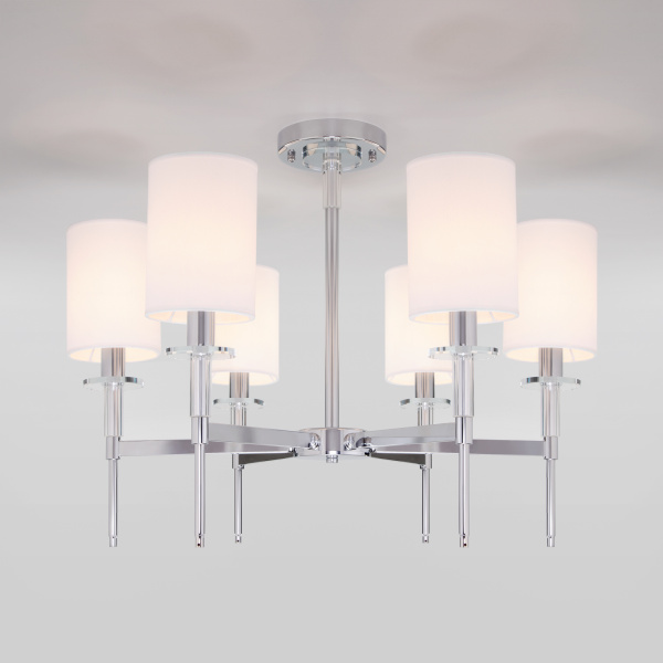 Eurosvet Классическая люстра с абажурами 60132/6 хром a057582