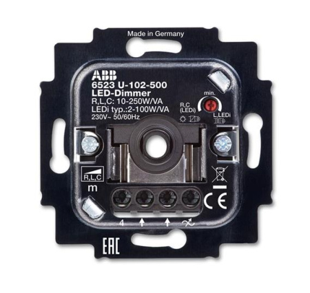 ABB BJE Мех Светорегулятор поворотный нажимной светодиодный 2CKA006512A0335