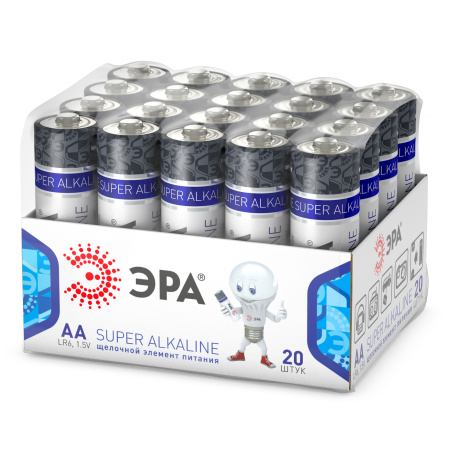 ЭРА  Батарейки LR6-20 bulk SUPER Alkaline (20/480/69120) Б0054623