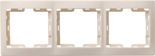 IEK KVARTA РГ-3-ККм Рамка 3-местн. горизонт. (кремовый)