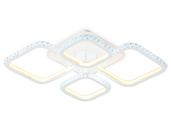 Ambrella Светильник потолочный светодиодный с пультом FA9541/2+2 WH белый 108W 6400K/3000K 670*500*110 (ПДУ РАДИО 2.4G)