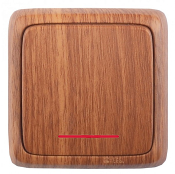 Hegel Альфа наруж Дуб ВА10-164-05 Переключатель 1-клавишный с индикацией, с изол. пластиной