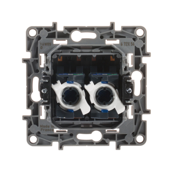 Купить Legrand Etika Белый Розетка комп. (RJ45) двойная 6 категория  UTP 672254