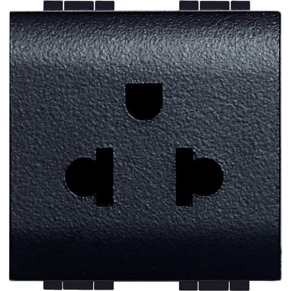 Купить BT LL Алюминий Розетка силовая 2К+З, 16А, универсального стандарта L4126