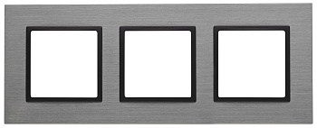 ЭРА 14-5203-42 Elegance Титан/антрацит Металл Рамка 3-ая