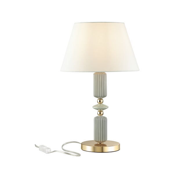 Купить Odeon Light 4861/1TA CLASSIC ODL_EX21 золото/раноцветн./керамика/абажур Настольная лампа E27 1*60W CANDY