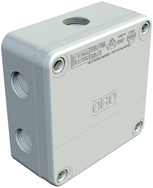 OBO Bettermann Распределительная коробка B9/T, 110x110x50 мм (Резьба M) IP67 2001853