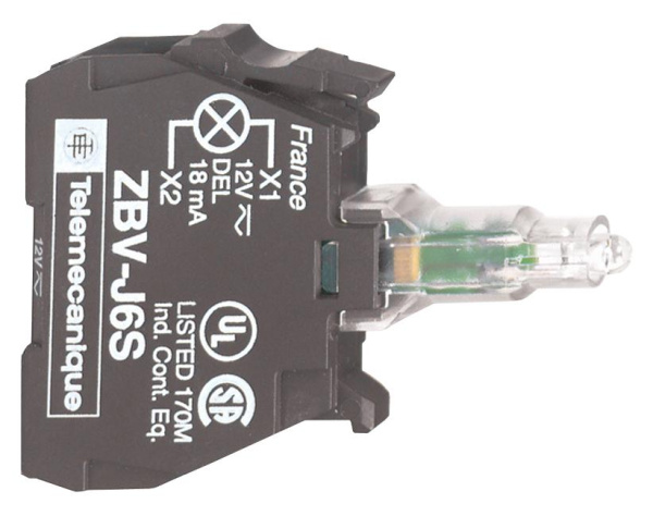 Купить SE XB5 Светосигнальный блок (LED) зеленый 12В AC ZBVJ3