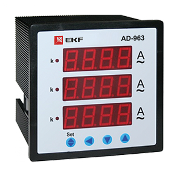 EKF PROxima Амперметр AD-963 цифровой на панель (96х96) трехфазный