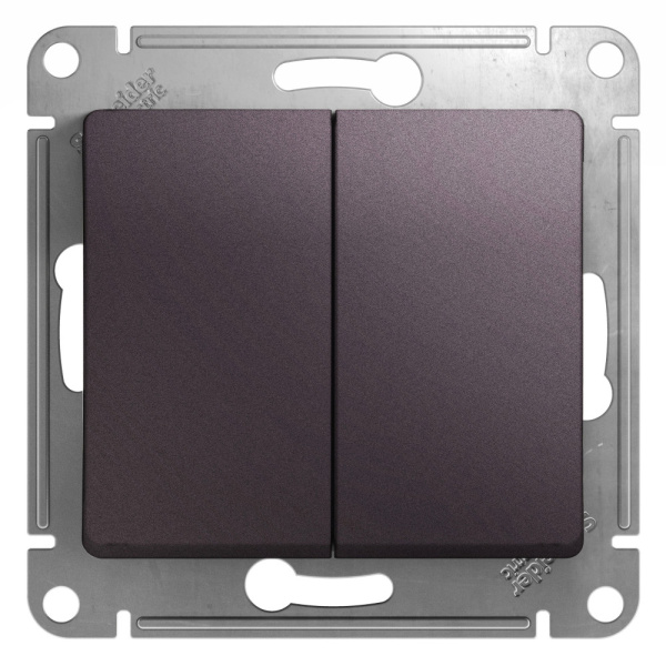 Systeme Electric Glossa Сиреневый туман Переключатель 2-клавишный, сх.6,10AX