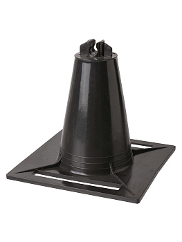 TDM Держатель для плоской кровли универс. 120х120х100 мм c 1 фиксатором для прута Ø8 мм, без бетона, SQ2402-3089