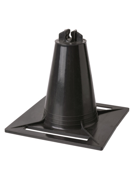 TDM Держатель для плоской кровли универс. 120х120х100 мм c 1 фиксатором для прута Ø8 мм, без бетона, SQ2402-3089