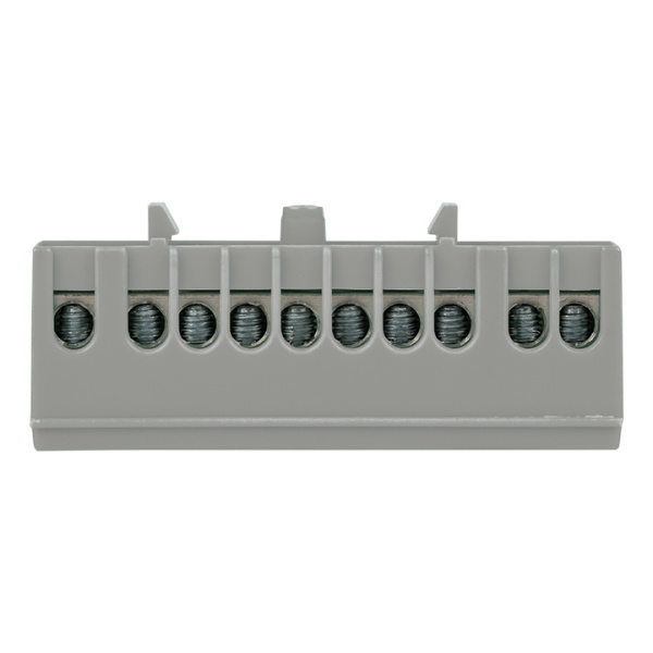 Купить EKF PROxima Шина "фаза" L (6х9мм) 10 отверстий латунь серый изолированный корпус на DIN-рейку