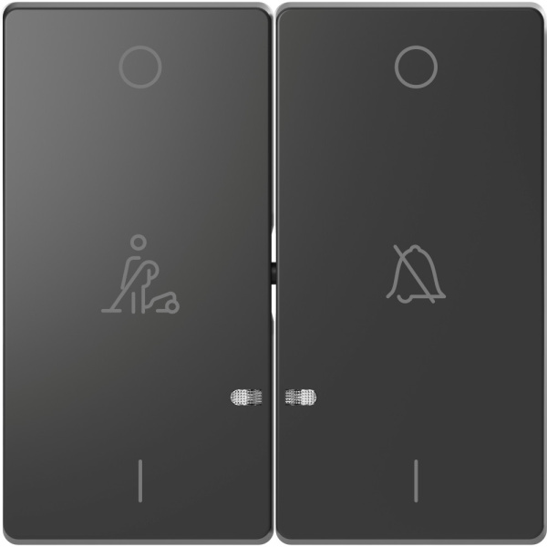 SE Merten D-Life Антрацит Клавиша 2-ая, линзой LED, символ: «звонок»/горничная MTN3429-6034