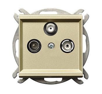 Ospel Sonata Шампанский золотой Розетка TV-SAT ооконечная, коэффициент затухания 1,5-2 дБ GPA-RS/m/39