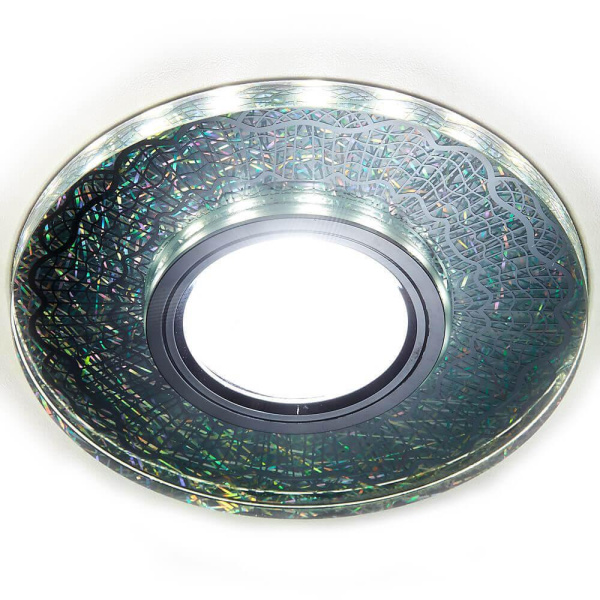 Ambrella Встраиваемый точечный светильник со светодиодной лентой S175 PR/CH перламутровый/хром MR16+3W(LED WHITE)