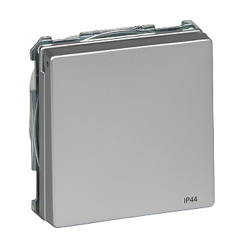 SE Merten Aquadesign Алюминий Розетка Schuko с крышкой, с защитными шторками, IP44, винт. зажим MTN2414-4060