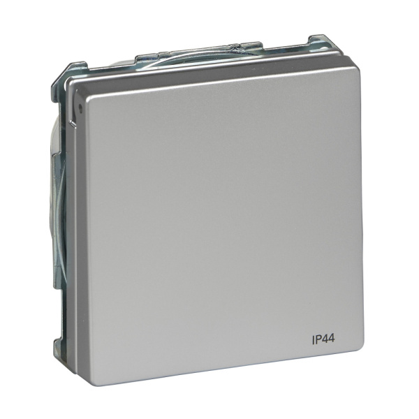 SE Merten Aquadesign Алюминий Розетка Schuko с крышкой, с защитными шторками, IP44, винт. зажим MTN2414-4060