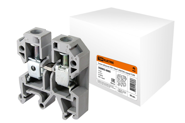 TDM Зажим наборный ЗНИ-10мм2 (JXB70А) серый SQ0803-0005