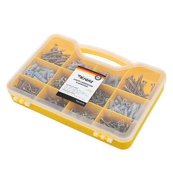 Kranz Набор саморезов и дюбелей 590 шт. KR-01-3101-03