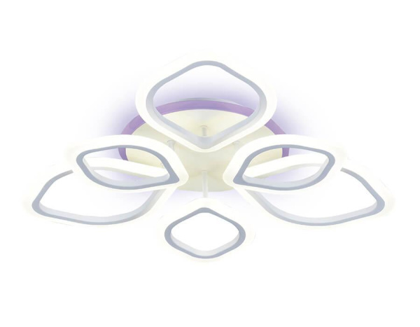 Ambrella Потолочный светодиодный светильник с пультом и RGB подсветкой FA516/3+3 WH белый 126W+7W 700*700*120 (ПДУ РАДИО 2.4)