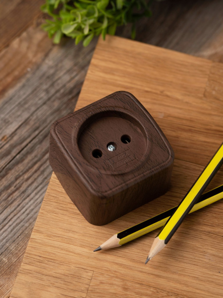 Купить EKF Basic Минск Темное дерево Розетка б/з, 10А, ОП