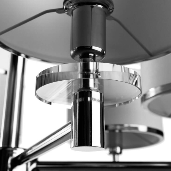 Купить Arte Lamp Furore Хром/Белая Люстра 60W E14 A3990LM-6CC