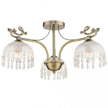 VELANTE 733-507-03 Люстра потолочная Бронзовый/Белый, Прозрачный E27 3*60W