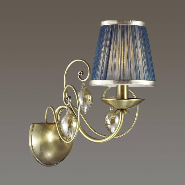 Купить Odeon Light 3921/1W ODL18 529 бронза/ткань/стекло Бра IP20 E14 40W 220V NIAGARA