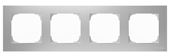 ABB SKY Серебристый алюминий Рамка 4-постовая 2CLA857400A1301