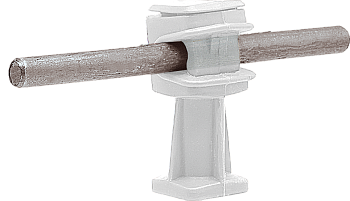 EZETEK Держатель проводника круглого 6-8 мм прозрачный, высота 36 мм, пластик 91006