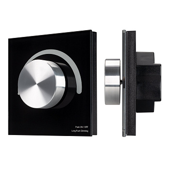 Arlight Панель SMART-P1-DIM-G-IN Black (3V, Rotary, 2.4G) (IP20 Пластик, 5 лет) 033753