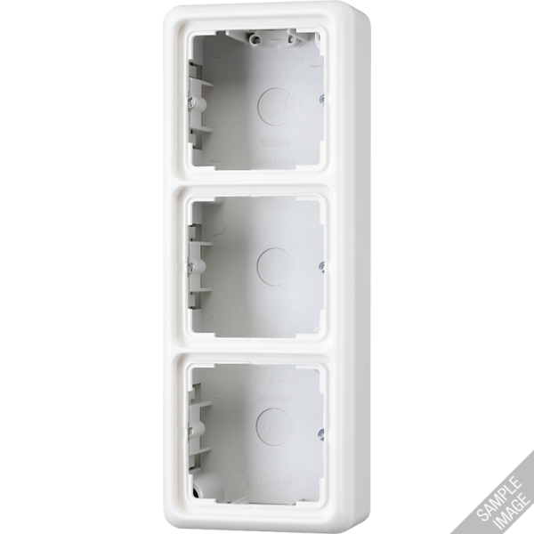 JUNG CD 500/CD plus Бежевая Коробка для накладного монтажа 3-ая с рамкой CD583AW