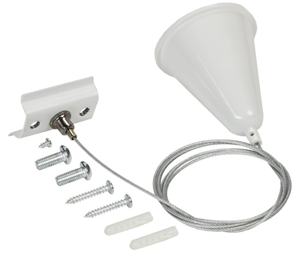 IEK LIGHTING Комплект подвеса для шинопровода с тросом 1,5м белый