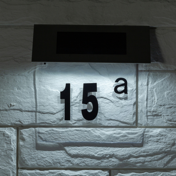 ЭРА Светильник уличный ERASF22-40 на солнечных батареях настенный Номер дома 2 4 LED