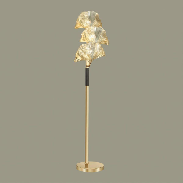 Купить Odeon Light 4870/3F HALL ODL_EX22 15 золотой/черный/стекло Торшер E14 3*40W VENTAGLIO