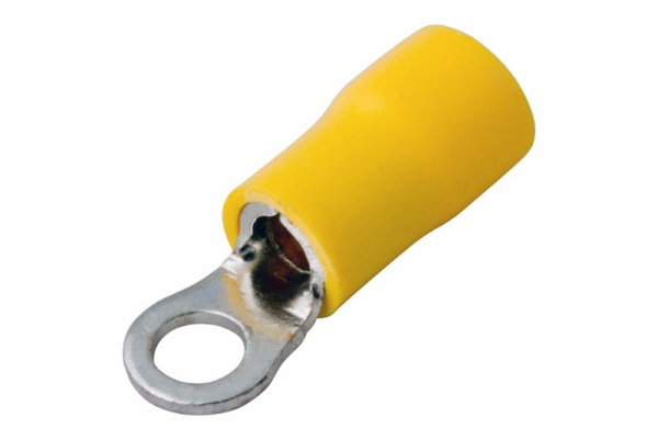 Наконечник кольцевой изолированный ø4.3мм 4-6мм² (НКи 6.0-4 / НКи5,5-4) желтый Rexant 08-0051