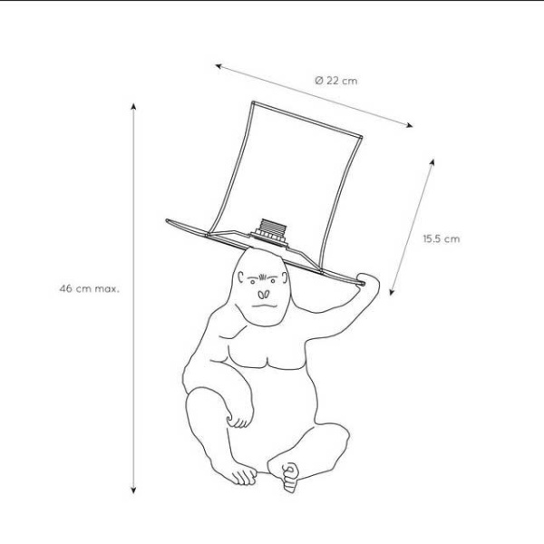 Купить Lucide EXTRAVAGANZA GUST Черный Настольная лампа 10503/81/30