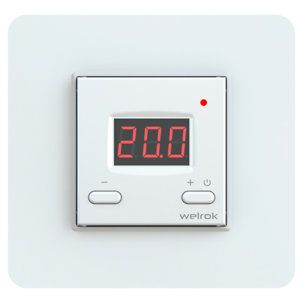 Welrok st Терморегулятор эл. для теплого пола 16А, 3000ВА., пол 5-40град.