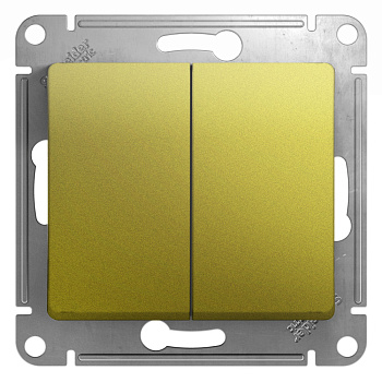 Systeme Electric Glossa Фисташковый Выключатель 2-клавишный, сх.5, 10AX