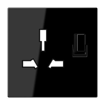 JUNG Накладка на розетку британского стандарта 4171GISWEINS черный LS990 LS4171GISWSWPL