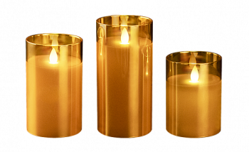 ФАZA Светодиодная Свеча Свечи CL7-SET3-gd (3 cвечи, пульт ДУ, золот.) .5018822